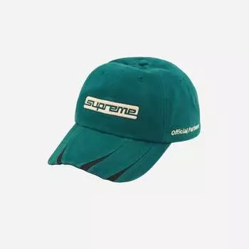 Козырек Supreme Jagged Visor с 6 панелями, темно-бирюзовый 23FW -