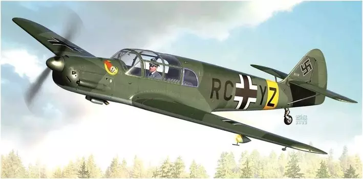 KP Model Luftwaffe Messerschmitt Bf108 Taifun Plastic Model KPM0339 Molding Color 1/72