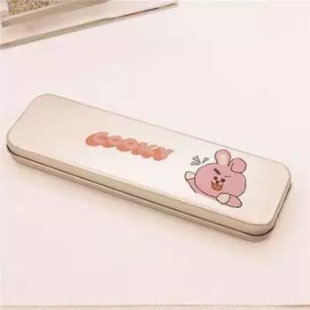 Kpop Bts Bt21 Металлический Мультяшный Пенал Shooky Chimmy Пенал для Ручек Школьные Канцелярские Принадлежности COOKY