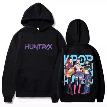 Kpop Demon Hunters Hoodie Unisex Long Sleeve Casual Sweatshirts Tops Man Woman Sweatshirt Fans Gift S