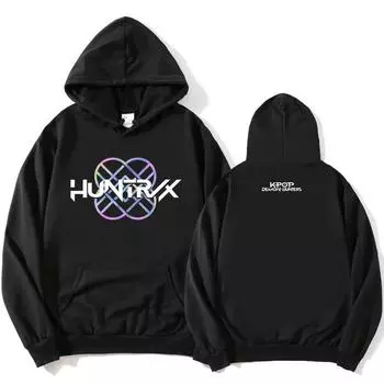 KPop Demon Hunters Huntrix Hoodie Women Men Clothing Loose Fleece Movie Printing Graphic Hoodies Female Top S