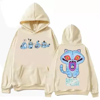 KPop Demon Hunters Tiger Hoodie Harajuku Pullover Tops Sweatshirt Gift Sweatshirt Hooded Casual Female Fashion S