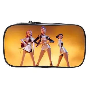 KPOP Девочки Мультяшный Пенал Пенал для Начальной Школы Сумка для Канцелярских Принадлежностей Детский Пенал Аниме Принт One Size