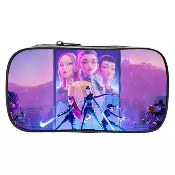 KPOP Девочки Мультяшный Пенал Пенал для Начальной Школы Сумка для Канцелярских Принадлежностей Детский Пенал Аниме Принт One Size