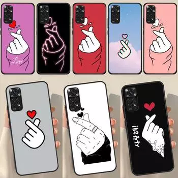 Kpop Finger Heart для Redmi Note 12 Pro Plus Чехол для Redmi Note 10 8 9 11 Pro 12S 11S 10S 9S 9C 10C 12C Чехол Redmi Note 8 Pro