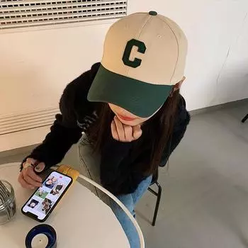 Бейсболка с вышивкой в виде буквы C для женщин в стиле корейского хип-хопа, мужская кепка с регулируемым козырьком унисекс, солнцезащитные шляпы Gorras 54-60cm