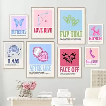 Kpop музыкальный альбом плакат эстетический поп-рок-группа настенное искусство печать на холсте рэпер холст картина офисная певица комната домашний декор подарок 21x30cm No Framed