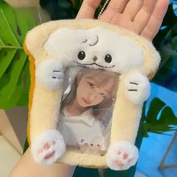 Kpop плюшевые фотокарточки держатели Kawaii фотокарточки чехлы фотокарточки коллекционные книги мини фотоальбомы открытки упаковочные материалы