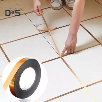 KPOP STAR DIY самоклеящаяся плитка для пола, декоративная лента для швов, наклейка на стену S золотистый