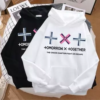 Kpop The Chaos Chapter Fight or Escape Толстовка в стиле Харадзюку, пуловер с капюшоном, женская уличная одежда унисекс, повседневная одежда Kawaii