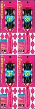 KQ1170 styling brush L Ruby Pink x 4 pieces [Bulk purchase] anti-static розовый