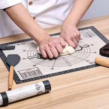 KR KITCHENRAKU Кулинария Кулинария Силиконовые сладости Защита столешницы Кондитерские изделия Тепло с удобной разделочной доской Лист, коврик, коврик, Изготовление, коврик,
