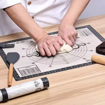KR KITCHENRAKU Кулинария Кулинария Силиконовые сладости Защита столешницы Кондитерские изделия Тепло с удобной разделочной доской Лист, коврик, коврик, Изготовление, коврик,