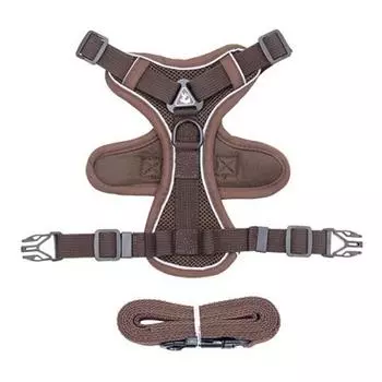KR Petz Basic нагрудный ремень, шлейка жилетного типа для кошек и собак, коричневый, 1 шт.