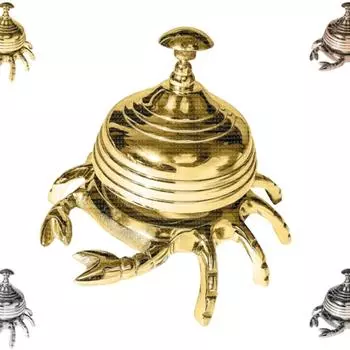 Краб офисный латунный стол звонок колокольчик уникальный винтажный морской антикварный отель стойка декоративные звонящие колокольчики подарки для папы рождественский декор
