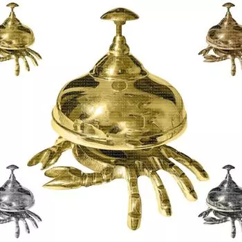 Краб офисный латунный стол звонок колокольчик уникальный винтажный морской антикварный отель стойка декоративные звонящие колокольчики подарки для папы рождественский декор