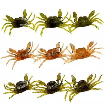 Крабовый червь для ловли осьминога, имитация ловушки для осьминога, приманка «Осьминог Чину», рыболовный крючок 3 цвета RiNan.