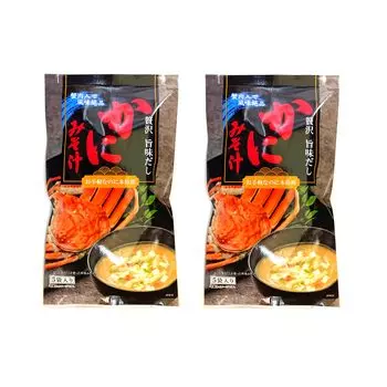 Крабовый мисо-суп из мяса краба для великолепного роскошного умами-супа Крабовый суп мисо быстрого приготовления 5 пакетиков [Набор 2] (содержит ароматизатор)