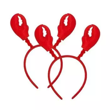 Крабовый ободок Краб Детский Взрослый Пародийный головной убор Фестивали Вечеринки Повседневный обруч для волос Головной убор Аксессуар для костюма 2pcs