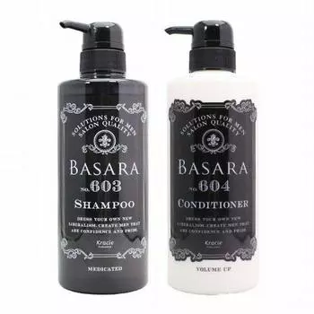 Kracie Basara 603 Лечебный шампунь для кожи головы 500 мл 604 Кондиционер для придания объема 480 г &
