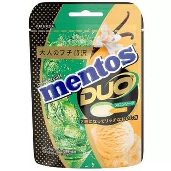 Kracie Mentos DUO Melon Soda & Vanilla 45gRefreshing and refreshing with the harmony of two flavors Refreshing and refreshing with the harmony of two 1