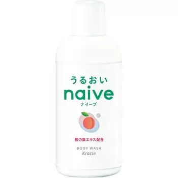 Kracie NAIVE Мыло для тела с экстрактом листьев персика Мини 80 мл Очищающее средство для всего тела How to use Нанесите необходимое количество средства на полотенце, губку и т. д.. увлажнить