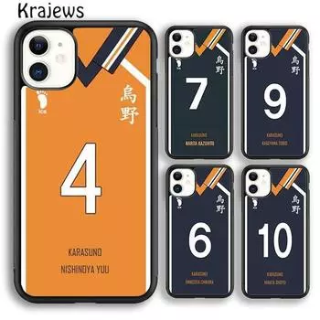 Краевс Хайкюу!! Чехол для телефона Karasuno Jersey Shoyo Hinata для iPhone 14 5 6 7 8 plus XR XS 11 12 13 pro max Galaxy S21 S22 iPhone 6plus