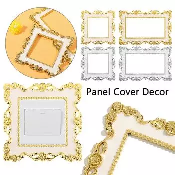 Край смолы, одинарная и двойная пластина, настенная наклейка, крышка переключателя света, рамка с объемной розеткой, домашний декор