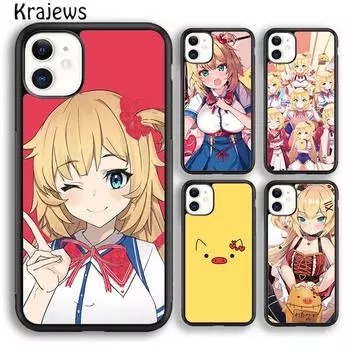 Мягкий чехол для телефона Krajews Akai Haato Haachama Hololive для iPhone 14 5 SE 6s 7 8 plus XR XS 11 12 13 pro max Samsung S21 S22 iPhone 6plus