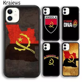 Krajews Angola Flag Soft Phone Case Cover For iPhone 14 5 SE 6s 7 8 plus X XR XS 11 12 13 pro max Samsung S21 S22 ultra iPhone 6plus