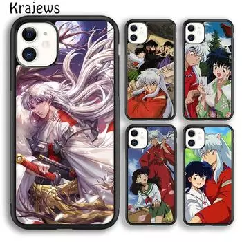 Krajews Anime Inuyasha Soft Phone Case Cover For iPhone 14 5 SE 6s 7 8 plus X XR XS 11 12 13 pro max Samsung S21 S22 ultra iPhone 6plus