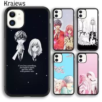 Мягкий чехол Krajews Ao Haru Ride Love для iPhone 14 5 SE 6s 7 8 plus X XR XS 11 12 13 pro max Samsung S21 S22 ultra iPhone 6plus