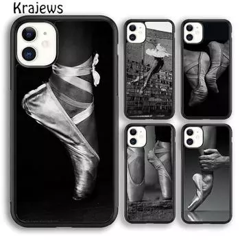 Krajews Балетки для танцев Девушка Чехол для телефона для iPhone 14 5S 6S 7 8 plus X XR XS 11 12 13 pro max Samsung S21 S22 ultra iPhone 6plus