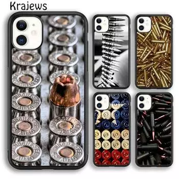 Чехол для телефона Krajews Bullets, винтовка, оружие, чехол для iPhone 14 5 6s 7 8 plus X XR XS 11 12 13 pro max Samsung S21 S22ultra Plus iPhone 6plus