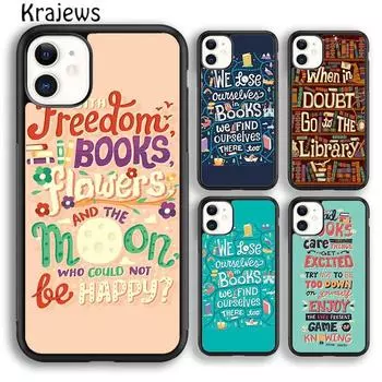 Krajews Читать книги Библиотека Книжная полка Цитаты Чехол для телефона для iPhone 14 5 6s 7 8 plus X XR XS 11 12 13 pro max Samsung S21 S22ultra iPhone 6plus