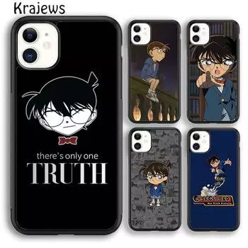 Krajews Famous Anime Detective Conan Phone Case Cover For iPhone 14 5 SE 6s 7 8 plus XR XS 11 12 13 pro max Galaxy S21 S22 Plus iPhone 6plus