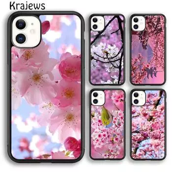 Krajews Japan Flower Cherry blossoms Phone Case Cover For iPhone 14 5 SE 6s 7 8 plus XR XS 11 12 13 pro max Samsung S21 S22 Plus iPhone 6plus