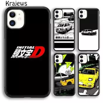 Krajews Japan Initial D аниме Bling милый чехол для телефона для iPhone 14 5s SE 6s 7 8 plus X XR XS 11 12 13 pro max Samsung S21 S22 iPhone 6plus
