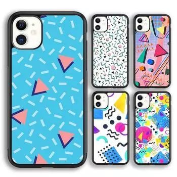 Krajews Memphis Abstract Pattern Soft Phone Case Cover For iPhone 14 5 6s 7 8 plus X XR XS 11 12 13 pro max Samsung S21 S22ultra iPhone 6plus