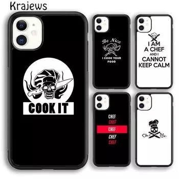 Krajews Never Trust a Skinny Chef Soft Phone Case Cover For iPhone 14 5 6s 7 8 plus XR XS 11 12 13 pro max Samsung S21 S22ultra iPhone 6plus
