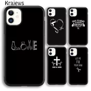 Krajews парикмахерский чехол для телефона для iPhone 14 5S SE 6s 7 8 plus X XR XS 11 12 13 pro max Samsung S21 S22 ultra iPhone 6plus