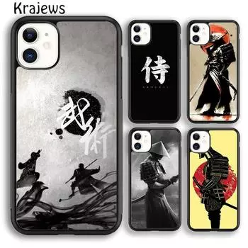 Krajews SAMURAI JAPAN MARTIAL ART KANJI мягкий чехол для телефона iPhone 14 5 6s 7 8 plus XR XS 11 12 13 pro max Samsung S21 S22ultra iPhone 6plus