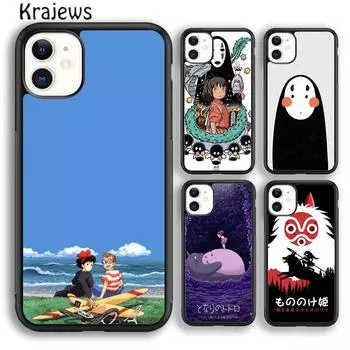 Krajews Studio Ghibli аниме постер чехол для телефона чехол для iPhone 14 5S 6S 7 8 plus X XR XS 11 12 13 pro max Samsung S21 S22 ultra iPhone 6plus