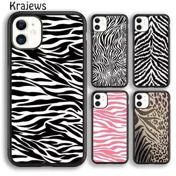 Krajews zebra print clip art silicone side Phone Case For iPhone 14 5 SE 6s 7 8 plus X XR XS 11 12 13 pro max Galaxy S21 S22 iPhone 6plus