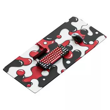 Kraken Keyboard DRIP Edition XXL Black White Gaming Mouse Pad Professional Craftsman Mouse Pad Red Gaming Desk Mat x Thick Extended XXL Gaming Mouse