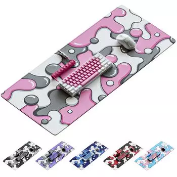 Kraken Keyboards DRIP XXL Pink White Gaming Mouse Pad Professional Craftsman Pink Mouse Pad Pink Black Gaming Desk Mat x Thick Extended XXL Long