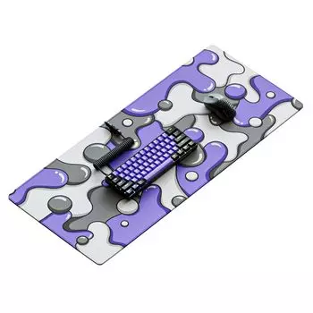 Kraken Keyboards XXL Purple Mouse Pad Large White and Purple Gaming Mouse Pad Desk Mat for Keyboard and Mouse Thick Craftsman Mouse Pad for Desk - - -