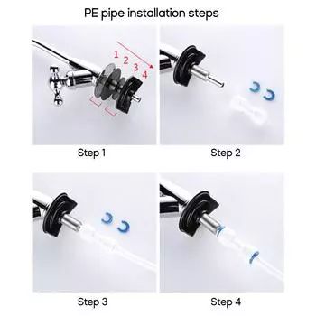 Кран для питьевой воды из нержавеющей стали, трубчатый кран с 1/4 дюйма, кран для мойки с одним отверстием, кран для напитков для очистителя воды A