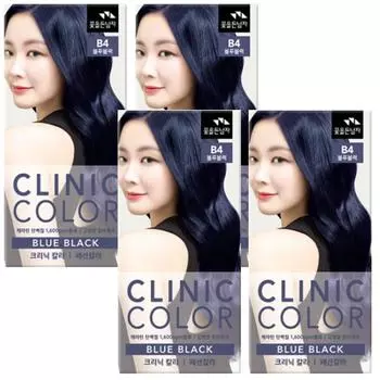 Краситель для ногтей Man with Flowers Clinic Color, сине-черный, 4 шт.