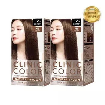 Краситель для волос Man with Flowers Clinic Color, N6 Натуральный коричневый, 2 шт.